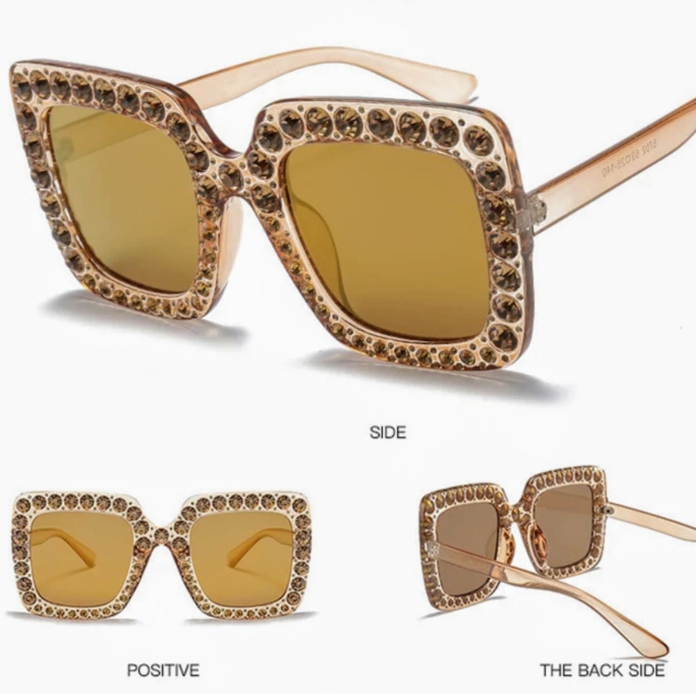 Never worn, gorgeous Champagne colored glasses!